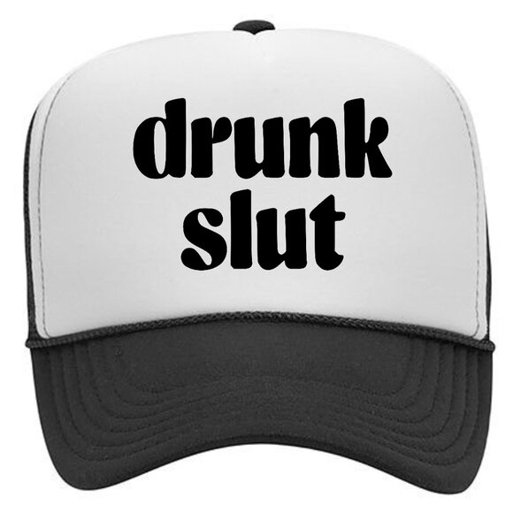 Drunk Girl Funny Gift Gag For Women Foam Trucker Hat Mesh Snapback Cap - Picture 1 of 2